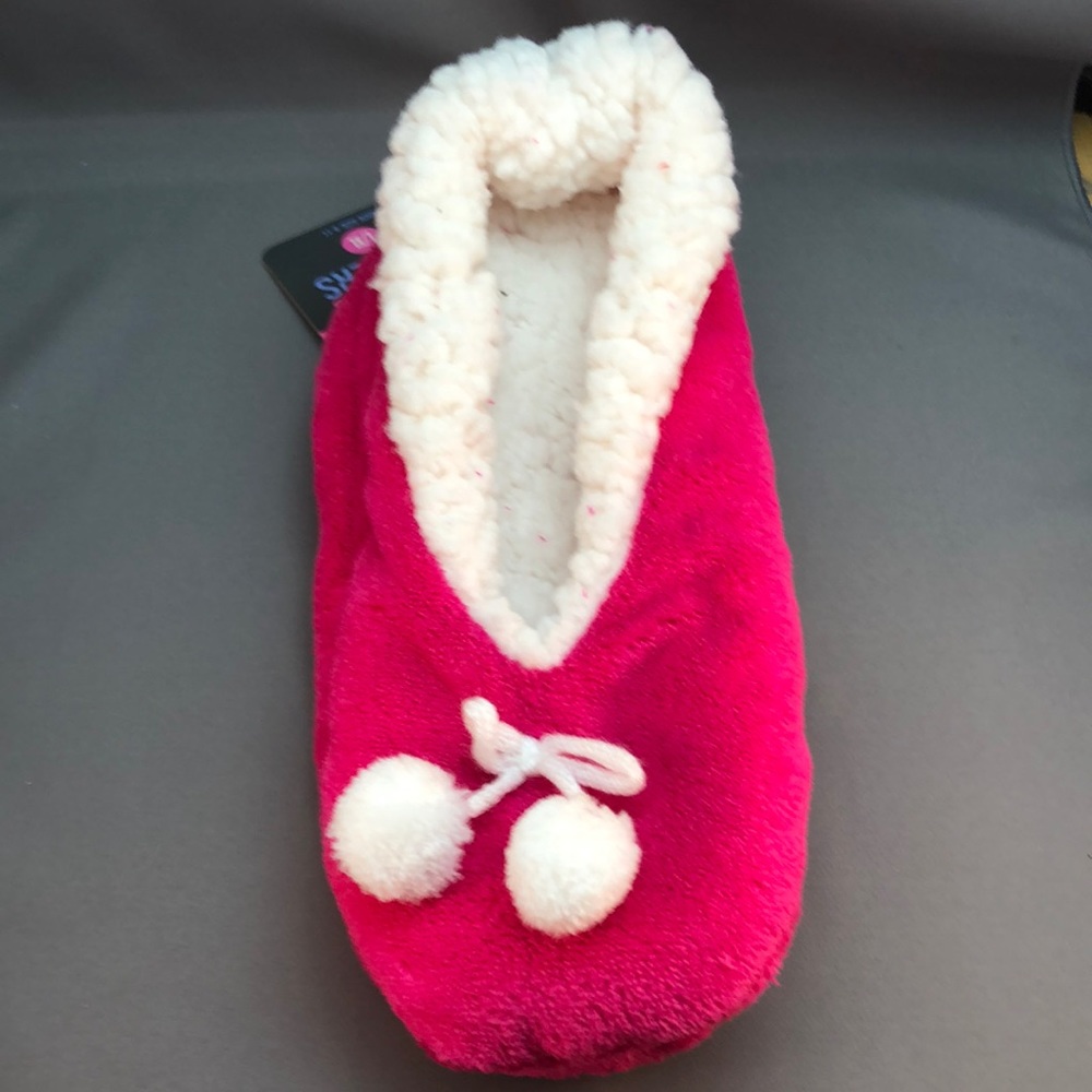 Sherpa Lined Slipper Socks Size L/XL 8-11
